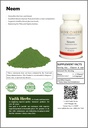 Vadik Herbs Neem (Azadirachta Indica) Powder 1lb. Embalagem Excelente limpador de sangue, suporta níveis saudáveis de glicose no sangue, equilíbrio para Pitta e Kapha Doshas