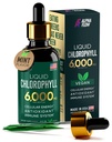 Chlorophyll Liquid Drops 6000 mg - Suplemento Líquido Premium Clorophyll - Antioxidante Tudo-em-Um para Imune Boost, Aumento de Energia, Digestion Support & Fast Detox - Não-GMO, Vegan
