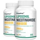 Nicotinamida lipossomal Orgabay Riboside 2000 MG com TMG e Pterostilbene, Aumentando NAD+, Suporte Envelhecimento Saudável, 120 Contagem