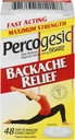 Reliever Percogesic Backach Relief Pain, Máxima Força, 48 Comprimidos