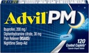 Advil PM Caplets 120 ea (embalagem de 3)