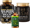 Maju Superfoods Óleo de Orégano, BSM no. 1 e Cápsulas de Reabastecimento Mineral