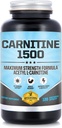 Carnitina 1500 - Acetil L-Carnitina 1500mg Suplemento de Carnitina - Suporta Energia, Memória, Foco e Gestão de Perda de Peso - 120 Cápsulas Vegetarianas