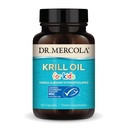 Dr. Mercola Krill Oil for Kids - 320 mg Krill Oil - MSC Certified - Suporta o desenvolvimento do cérebro e do corpo - Forma fosfolipídica para absorção - Não-GMO, Gluten-Free & Soy-Free - 60 Cápsulas