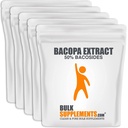BulkSuplementos.com Extrato de Bacopa em pó - Suplemento Bacopa Monnieri, Pó Bacopa - Suplementos Bacopa, Vegan & Gluten Grátis, 500mg por serviço, 5kg (11 lbs) (Pacote de 5)
