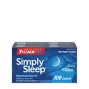 Tylenol simplesmente dormir Nighttime Sleep Aid Caplets, 25 mg de difenidramina HCl, Não-Habit formando ajuda para o sono para adultos, 100 contagem