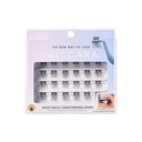 KISS Falscara DIY Eyelash Extension Enlonging Wisps - Featherlight Synthetic Reusable Artificial Eyelashes Multipack of 24 Mini Lash Clusters for that Authentic Eyelash Extension Look