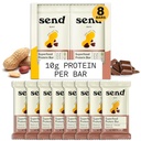 Enviar Bares Vegan com base em plantas Bares de proteína saudável, Com Verdes (Peanut Cacao Crunch, 8 Bares) – Apenas Ingredientes reais, Açúcar adicionado zero, Sem glúten, Leite-livre