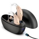 Aparelhos auditivos para idosos, T TESTRUST Rechargeable Hearing Aids Digital, Behind-The-Ear BTE Ear Aids, dispositivos de amplificação sonora para adultos com redução de ruído, excepto para perda auditiva, OTC, 1 Pair