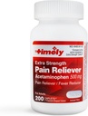 Time-CAP LABS, INC. Acetaminofeno Temporal 500 MG Comprimidos Contagem 200 - Alivio da Dor de Força Extra - Cãibras Menstruais, Redução da Febre, Dor Menor de Artrite