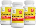 Terry Naturalmente Curamin força extra - Curcumin & Boswellia para apoio à circulação saudável - Suplemento açafrão para apoiar articulações, saúde muscular e produção de endorfina - 120 comprimidos (Pacote de 3)