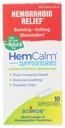 Supositórios de HemCalm Boiron para alívio hemorróida da dor, coceira, inchação ou desconforto - 10 Conde