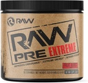 Pré-treino RAW Extremo □ Alta Estimulante Pré-treino em pó, Extrema Energia, Foco e Endurance Booster □ Força explosiva e bomba durante o treino para Max Ganhos