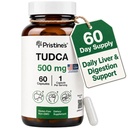 PRISTINE'S Tudca 500MG Suporte de fígado e purificado sales suplemento Cápsulas - 60 Dia de Fornecimento - Órgão de fígado da vesícula biliar & Digestion Detox e Cleanse Supplement - Gluten Free Non GMO