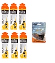 Science in Sport GO Isotonic Energy Gels - 6 x 60ml Embalagens em conjunto com elastic No-Tie Laces sapatos. Vegan, Lactose grátis, Sem glúten, Sem trigo, Sem nozes, Sem soja (laranja)