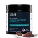 Quatro Folha Rover Red Rover - Dog Suplemento de Trato Urinário - com vitaminas de Berries Orgânicos e Apple - Boa fonte de polifenóis e antioxidantes - 30 Grandes Dog Servings