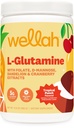 Wellah L-Glutamina Powder Tropical Punch (50 Servings) - 5g L-Glutamina por serviço, Adoçado com Stevia