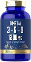 Carlyle Omega 3 6 9 Suplemento 1.200mg 180 Cápsulas Softgel Triplo Complexo Ómega Peixe, Sementes de Linho e Óleos de Boragem com EPA e DHA