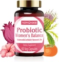 Prebióticos e Probióticos para Mulheres – Mistura de Probióticos Vaginais, Prebióticos Naturais, Suporte de Ervas, Promover Saúde Feminina e Equilíbrio Íntimo, Eliminar Odores Vaginais e pH Balance, 60 Cápsulas.