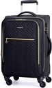 BAGSMART transporte sobre bagagem 20 polegadas,Softside Mala expansível com rodas Spinner, Bagagem 22x14x9 linha de ar aprovado rolamento leve Malas para homens mulheres, Compact Carry-On (Black)
