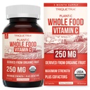 Vitamina C Orgânica □ Alimentos inteiros Vitamina C de frutas Plus Absorção Melhorando Cofatores - Vegan, Maior biodisponibilidade - Suporte imunológico, Antioxidante, Saúde Total (90 Servos)