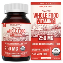 Organic Whole Food Vitamin C from Fruit + Absorption Enhancing Cofactors