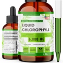 Chlorophyll Liquid Drops (1500 MG) - Suplemento de suporte imunológico para a energia, Foco & Bem-Estar Boost, Detox Cleanse, Saúde da pele & Gut Saúde - Não-GMO & Vegan (4 onças)