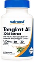Nutricost Tongkat Ali 1.000mg 60 Cápsulas - com Tribulus Terrestris e BioPerine, Caps Vegetarianos, Não-GMO, Sem glúten, Extrato Potente