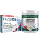 Produtos de pureza Fórmula conjunta Flexuron + Gel Flexuron (Óleo de krill, Ácido Hialurônico de Baixo Peso Molecular, Astaxantina) - Pó de Gel Berry (Bioactive Collagen Peptides + MSM)