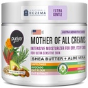 Puriya National Eczema Associação Aceitado Creme 4,5 oz, Alívio seco comichão da pele, Loção coloidal de aveia, Para crianças, Adultos, Face, Mãos, Mãe de todos os cremes, Hidratação baseada em plantas, Sem Fragrância adicionada
