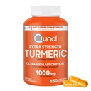 Qunol Turmeric Curcumin Supplement, 1000mg com ultra alta absorção, para suporte conjunto, cápsulas de força extra, 150 contagem