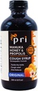 P.R.I Natural xarope de tosse seca com Manuka Honey, Própolis, Óleo de Árvore de Chá e Vitamina C - Garganta Dolorosa e Imune Suporte, Sabor Original, 8 onças