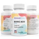 Supositórios de ácido bórico para mulheres 600mg 30 Pack - Solução de Odor & Levedura Supositório de ácido bórico - Supositório vaginal para PH Balance & Saúde vaginal - Solução de vaginite para mulheres