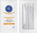 Aliviando o creme de hidrocortisona 1%, 48 pacotes individuais, para irritação da pele, erupções cutâneas, coceira e alívio da dor menor