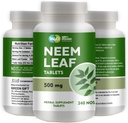 Comprimidos Neem - 100% puros (Azadirachta Indica) (240 contagem - 500mg) 120 dias de fornecimento (1 embalagem)