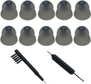 Smokey Hearing Aid Power Domes Close Domes Ear tips for ReSound Sure Fit Style RIC RITE and Open Fit BTE Hearing Amplifier with Cleaner tools Cleaner and Carry Case (Smokey, Medium)
