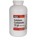 Carbonato de cálcio 10 gr (648 mg) - Antiácido - 1000 Comprimidos