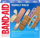 Band-Aid Brand Adesivo Bandage Família Variety Pack em tamanhos variados com blocos de água Flex, tecido flexível, pele-Flex, tiras duras e bandas de caracteres Pixar, 110 ct