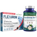 Pacote de produtos de pureza - Flexuron Joint Formula + EverStrong Blue Tablets - Força + Flexibilidade Power Pack Flexuron (Óleo de Krill, Ácido Hialurónico + Astaxantina) - EverStrong Blue (Matriz Muscle)