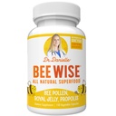 Dr. Danielle's Bee Wise - Bee Polen Supplement - Bee Well com geléia real, própolis, Beepollen em 4 cápsulas diárias de pólen de abelha