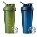 BlenderBottle garrafa de shaker clássico perfeito para batidos de proteína e pré-treino, 28-ounce (2 Pack), Moss e Marinha