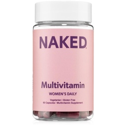 Nutrição NAKED Multi - Multivitamino diário - Vitaminas A, C, E, Selênio, Zinco, Frutas e Extratos Super Verdes, para aumentar o suporte imunológico - Vitaminas sem glúten e vegetarianas, 60 Cápsulas