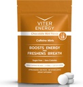 Viter Energy 40mg Caffeine Mints - Açúcar livre, B Vitaminas, Vegan, Boosts alerta rápido energizado foco, comprimidos nootrópicos cafeínado Suplemento (Chocolate sabor de hortelã, 8 oz, Bolsa em massa)