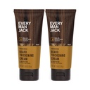 Cada homem Jack Beard Espessura Creme - Fortalece, Espessura, Nurishes Barba - Cheiro de Sandalwood Leve - Feita com Ingredientes Naturalmente Derivados como Biotina, Vitamina B6, Proteína de Soja - 2.8oz - 2 Pack