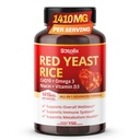 Arroz Ultra Red Levedura com CoQ10, Omega 3 Niacin, Vitamina D3 para o bem-estar geral, suporte do sistema imunológico - EUA Made & Tested (150 contagem (Pacote de 1))