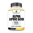American Standard Supplements Alpha Lipoic Acid 1300mg por serviço - Vegan, Gluten Free, Non-GMO, 60 Cápsulas, 30 Servings