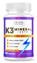 ZELSO K3 Pílulas de perda de peso mineral para mulheres e homens, K3 Pílulas minerais - K3 Sal Mineral, Vitamina + K3 Cápsulas Suplemento para Keto Perda de peso - 1 mês de fornecimento