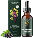 Betterbrand BetterLungs Elderberry Tintura Suplemento dietético - Todos naturais sem açúcar não-GMO Vegetariano para o inverno Imune Suporte (30 dias)