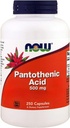 Agora Alimentos, Ácido Pantotênico, 500 mg, 250 Cápsulas
