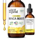 Wild & Organic Maca Root Drops para Mulheres & Homens - Mood, Foco, Estilo de vida ativo - Suplemento Maca peruano - Vegan, Açúcar & Tintura sem álcool - 2 fl oz